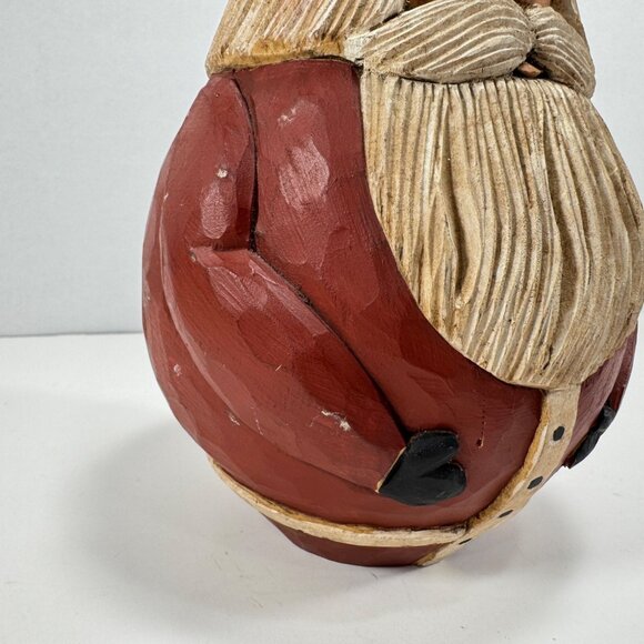 Vintage Wood Carved Santa Figure Jack Ashenfelter Signed 1989 Folk Art Primitive - Picture 10 of 11